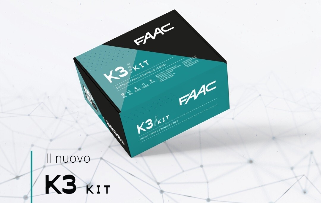 K3 KIT di FAAC, la soluzione di controllo accessi per tutti