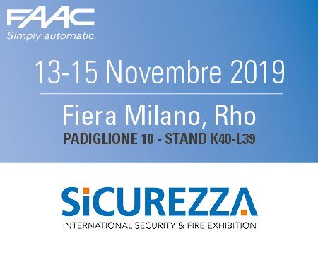 SICUREZZA, 13-15 NOVEMBRE 2019, FIERA MILANO RHO